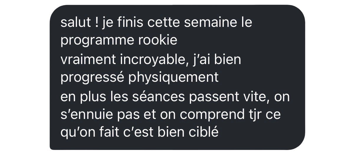 Capture d’un message client MB PREPA